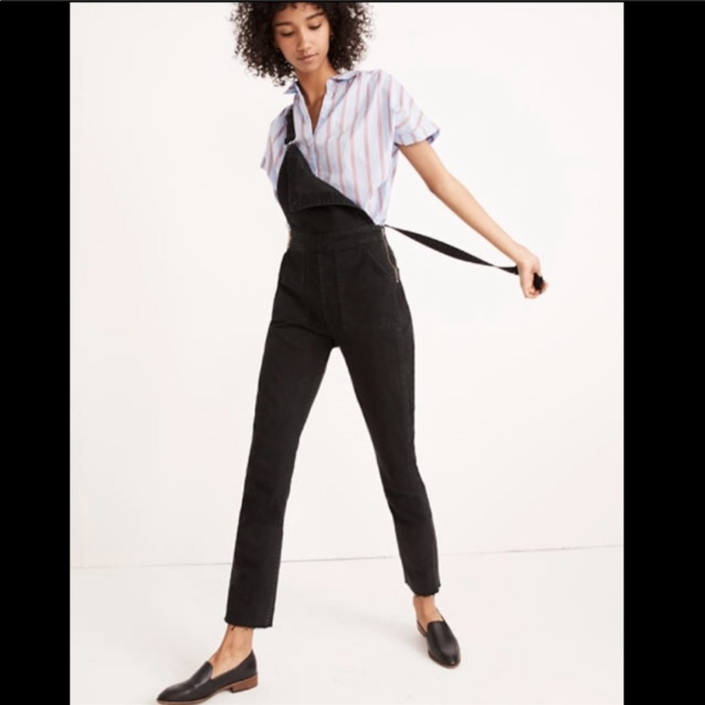 Madewell skinny overalls in lunar wash